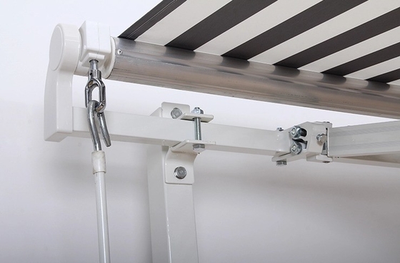 Área exterior de aluminio de aleación de brazo plegable, toldo retráctil con vela recubierta de PU duradera
