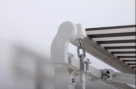 Polímero de poliéster con brazo plegable, toldo retráctil para uso manual en terrazas y resistente a los rayos UV