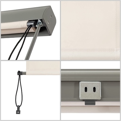 Balcón Protección solar y de la privacidad Mecanismo de manivela de mano Vertical Roller Blind exterior