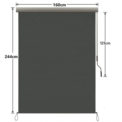 Protección contra los rayos UV de los telones de goteo con caja de manivela manual para telones verticales de balcón y patio