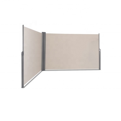 160 * 600cm doble retráctil pantalla de viento vertical divisor de privacidad con marco de aluminio