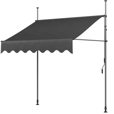 Tejido de poliéster para balcones con techo gris y tratamiento anti-UV