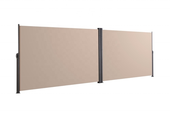 160 * 600cm doble retráctil pantalla de viento vertical divisor de privacidad con marco de aluminio