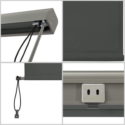 Protección contra los rayos UV de los telones de goteo con caja de manivela manual para telones verticales de balcón y patio