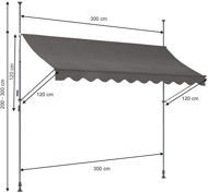 Tejido de poliéster para balcones con techo gris y tratamiento anti-UV