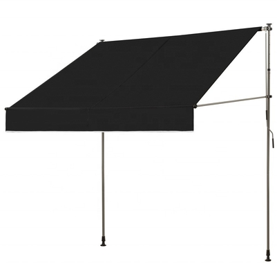 Tejido de poliéster para balcones con techo gris y tratamiento anti-UV
