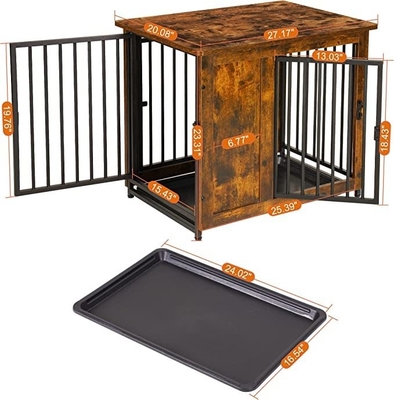 Caja de perro de madera ecológica de puertas dobles Una elección funcional y ecológica