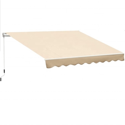Tiendas de cortinas de balcón con manija de manivela manual y acabado de vela recubierta en PU