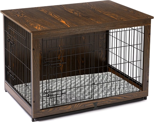 Cajas de perros de madera de doble puerta de estilo moderno 81*55*67cm para muebles decorativos para el hogar