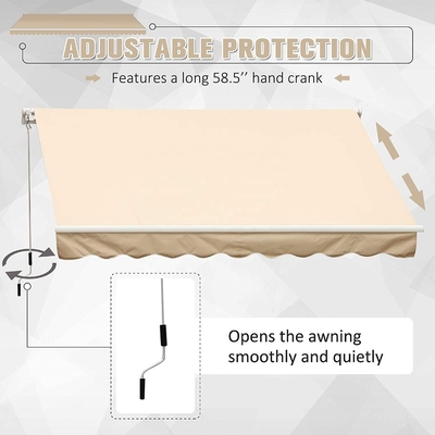 Cuadro de aleación de aluminio para sombrillas exteriores con material de vela de poliéster