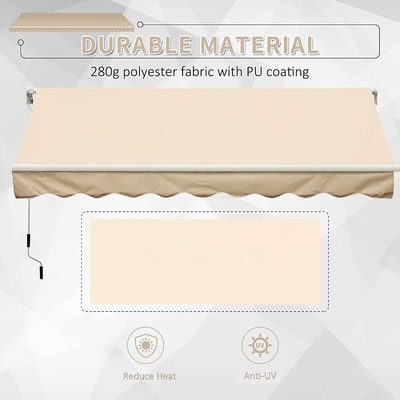 Cuadro de aleación de aluminio para sombrillas exteriores con material de vela de poliéster