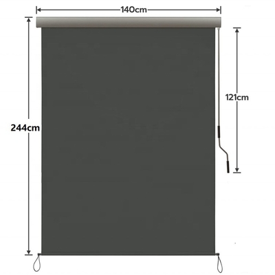 1.6m*2.5m Material de vela de poliéster retráctil impermeable sombra de sol gota del toldo vertical