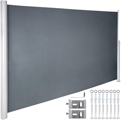 Carcasa de aluminio retráctil y soporte para sombrillas laterales de tejido de poliéster de 160*300 cm