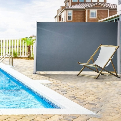 Carcasa de aluminio retráctil y soporte para sombrillas laterales de tejido de poliéster de 160*300 cm