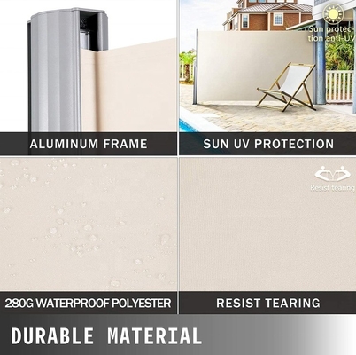 Pantalla de aluminio extensible para el balcón, patio y jardín 160*300cm