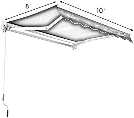 Cuadro de aluminio recubierto en polvo Toldo retráctil para exteriores Toldo solar manual de 250*200 cm
