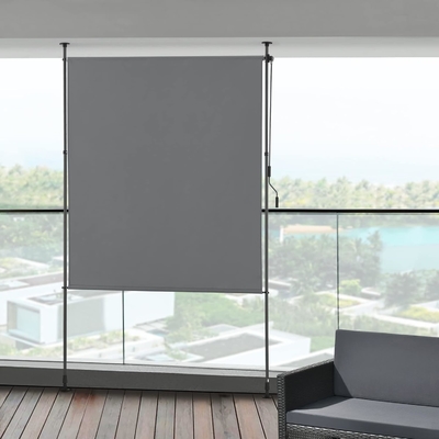 Pantalla de privacidad de exterior Toldo vertical No se requiere perforación 100 * 270 con recubrimiento en polvo