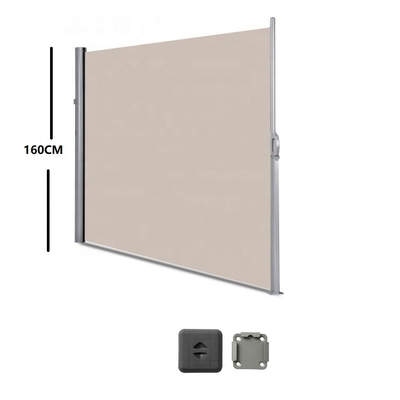 Toldo lateral de marco de aluminio de 300 x 160 cm para privacidad al aire libre y protección contra la sombra solar