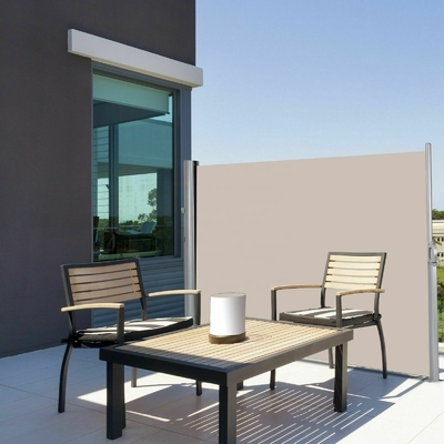 Toldo lateral de marco de aluminio de 300 x 160 cm para privacidad al aire libre y protección contra la sombra solar