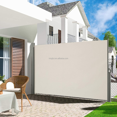 Telón lateral extensible para terraza y jardín pantalla de protección solar 100% poliéster
