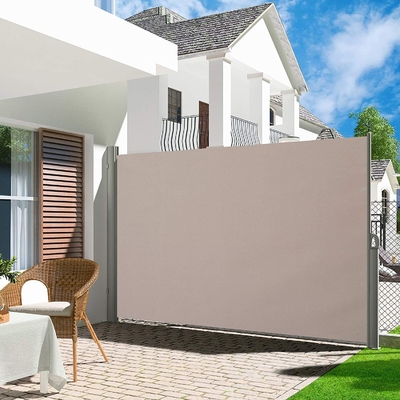 Material de vela de poliéster para el exterior Retractable Windscreen plegable para terraza patio de jardín