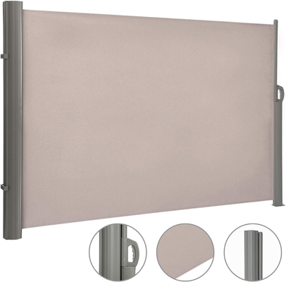 Material de vela de poliéster para el exterior Retractable Windscreen plegable para terraza patio de jardín