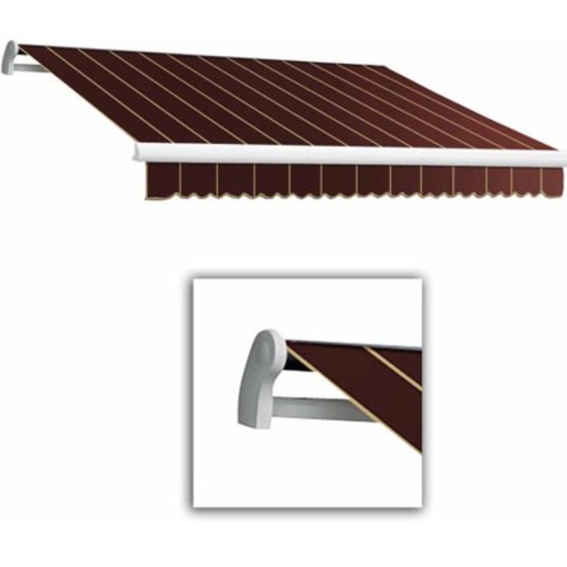 Apoyo de pared 3x2m Retráctil Manual Telón Puerta de ventana Sombra de sol Canopy con accesorios y manija de manivela