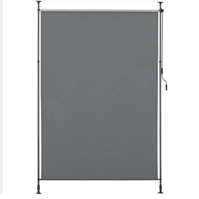 Toldo vertical recubierto en polvo de 150*270cm para protección solar y pantalla de privacidad en gris oscuro